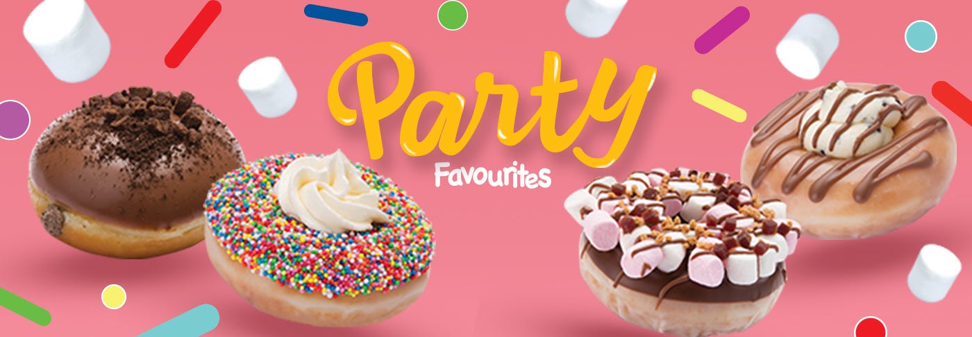 Get the party started with Krispy Kreme Party Favourite Doughnuts